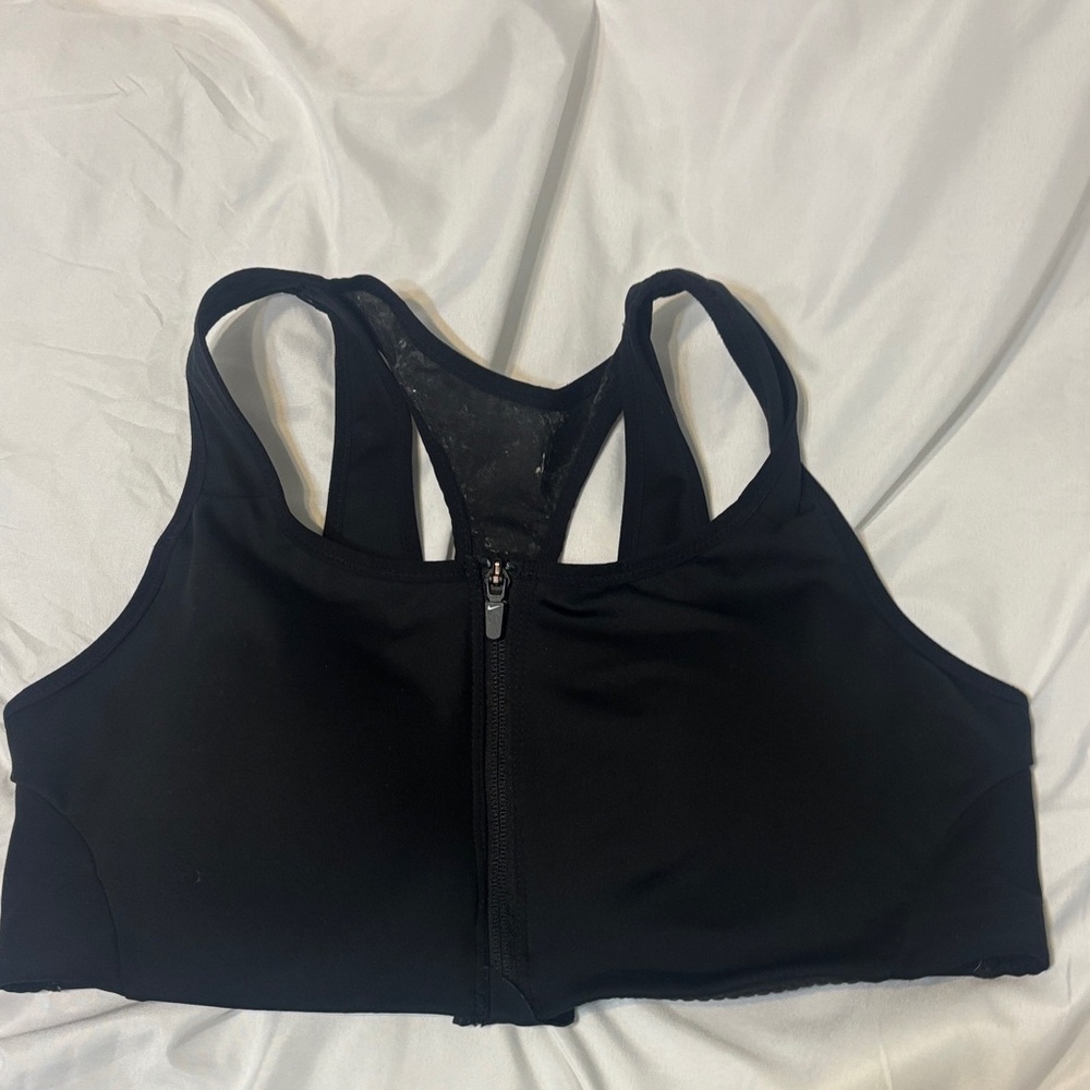 Nike Black Zip-Front Sports Bra